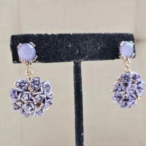 Bijoux Bar Women Earrings Lilac Purple Flower Ear Fashion Jewelry New